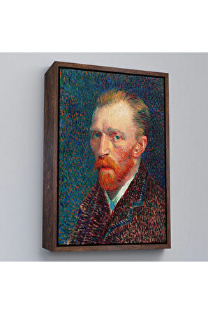 Ahşap Çerçeveli Vincent Van Gogh - Otoportre Tablo-7453