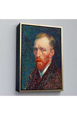 Ahşap Çerçeveli Vincent Van Gogh - Otoportre Tablo-7453
