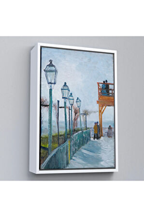 Ahşap Çerçeveli Vincent Van Gogh -Moulin De Blute-Fin Montmartre'Deki Terastablo-7454