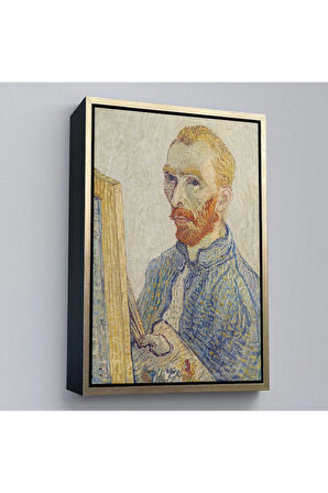 Ahşap Çerçeveli Vincent Van Gogh - Otoportre Tablo-7457