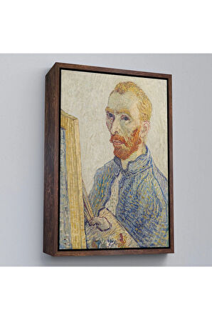 Ahşap Çerçeveli Vincent Van Gogh - Otoportre Tablo-7457
