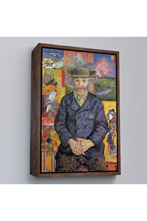 Ahşap Çerçeveli Vincent Van Gogh - Père Tanguy’Un Portresi Tablo-7459