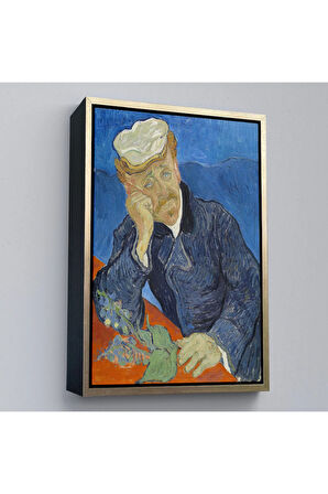 Ahşap Çerçeveli Vincent Van Gogh - Doktor Paul Gachet Tablo-7467
