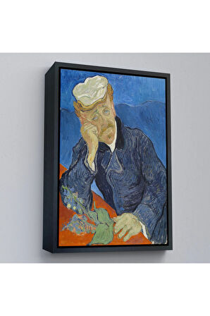 Ahşap Çerçeveli Vincent Van Gogh - Doktor Paul Gachet Tablo-7467