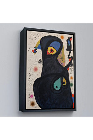 Ahşap Çerçeveli Citon Joan Miro - Vladimir Tablo-7484