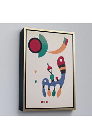 Ahşap Çerçeveli Vasiliy Kandinsky - 11 Resim Ve 7 Şiir Soyut Tablosu-7485