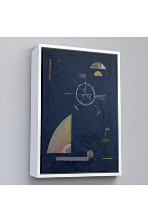 Ahşap Çerçeveli Wassily Kandinsky - Donuk Gri Tablosu-7489