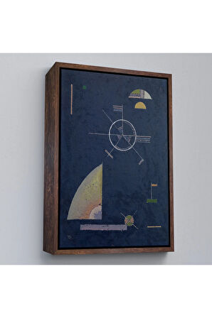 Ahşap Çerçeveli Wassily Kandinsky - Donuk Gri Tablosu-7489