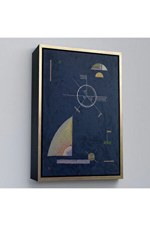 Ahşap Çerçeveli Wassily Kandinsky - Donuk Gri Tablosu-7489
