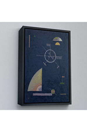 Ahşap Çerçeveli Wassily Kandinsky - Donuk Gri Tablosu-7489