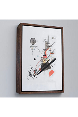 Ahşap Çerçeveli Vasily Kandinsky - Mutlu Yükseliş Tablosu-7492