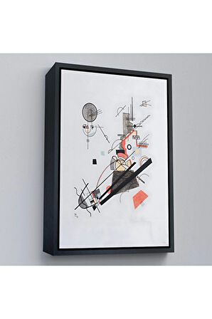 Ahşap Çerçeveli Vasily Kandinsky - Mutlu Yükseliş Tablosu-7492