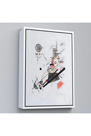 Ahşap Çerçeveli Vasily Kandinsky - Mutlu Yükseliş Tablosu-7492