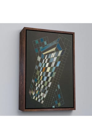 Ahşap Çerçeveli Wassily Kandinsky - Küçük Uçaklar Tablosu-7494