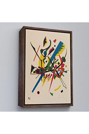 Ahşap Çerçeveli Wassily Kandinsky - Küçük Dünyalar Tablosu - Small Worlds-7495