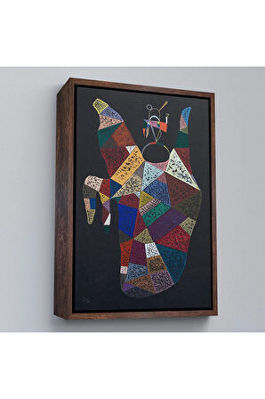 Ahşap Çerçeveli Wassily Kandinsky - İdam Edilen Ohne Titel Tablo-7497