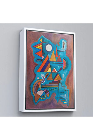 Ahşap Çerçeveli Wassily Kandinsky - Ayakta Duran Tablo - Standing-7498