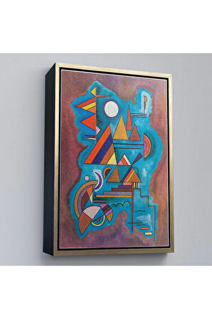 Ahşap Çerçeveli Wassily Kandinsky - Ayakta Duran Tablo - Standing-7498