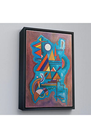 Ahşap Çerçeveli Wassily Kandinsky - Ayakta Duran Tablo - Standing-7498