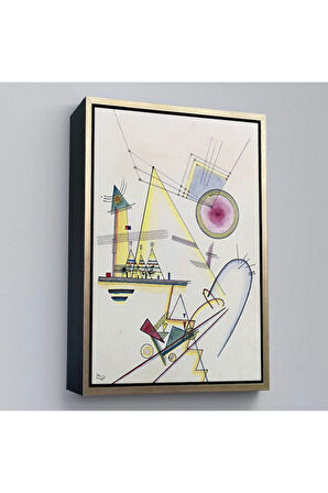 Ahşap Çerçeveli Wassily Kandinsky - Hassas Ruh Tablosu-7499