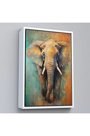 Ahşap Çerçeveli Yürüyen Fil Tablo-7505