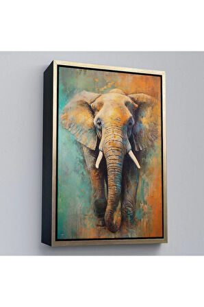 Ahşap Çerçeveli Yürüyen Fil Tablo-7505