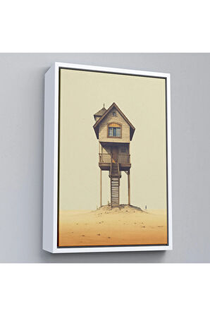 Ahşap Çerçeveli Hiçliğin Ortasındaki Nöbet Kulesi Tablo-7540