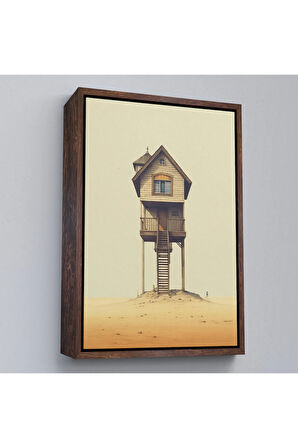Ahşap Çerçeveli Hiçliğin Ortasındaki Nöbet Kulesi Tablo-7540