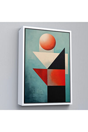 Ahşap Çerçeveli Modern Desenli Soyut Tablo-7544