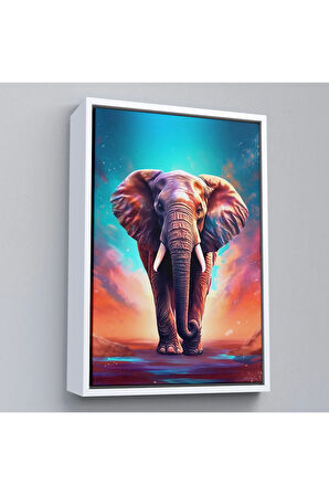 Ahşap Çerçeveli Yürüyen Fil Tablo-7546