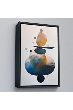 Ahşap Çerçeveli Suluboya Çalışması Denge Tablosu-7562