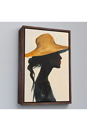 Ahşap Çerçeveli Kadın Silüeti Tablo-7568