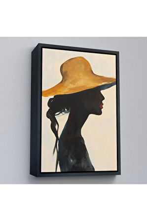 Ahşap Çerçeveli Kadın Silüeti Tablo-7568