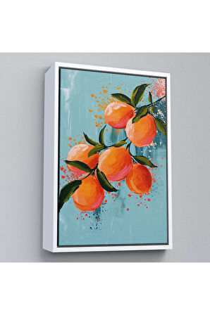 Ahşap Çerçeveli Limon Dalı Tablo-7570
