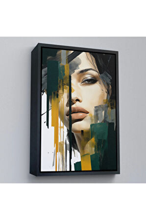 Ahşap Çerçeveli Güzel Kadın Tablosu-7572