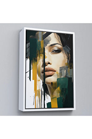 Ahşap Çerçeveli Güzel Kadın Tablosu-7572