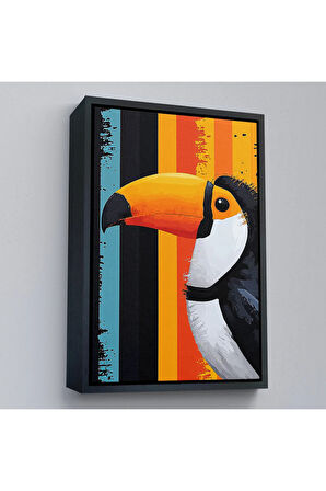 Ahşap Çerçeveli Toucan Kuşu Tablo-7587