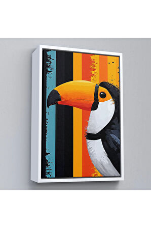 Ahşap Çerçeveli Toucan Kuşu Tablo-7587