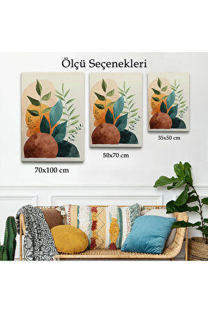 Ahşap Çerçeveli İskandinav Tarzı Soft Çiiçekler Tablo-7590
