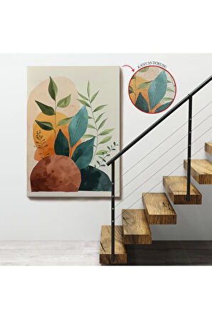 Ahşap Çerçeveli İskandinav Tarzı Soft Çiiçekler Tablo-7590