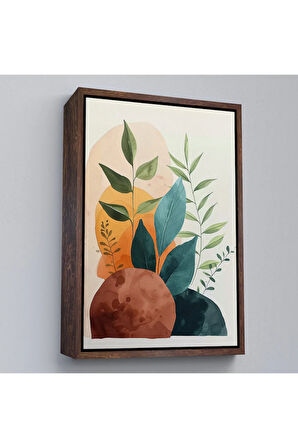 Ahşap Çerçeveli İskandinav Tarzı Soft Çiiçekler Tablo-7590