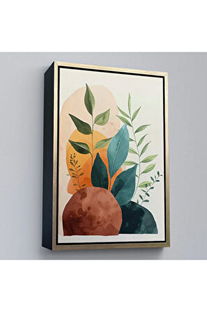 Ahşap Çerçeveli İskandinav Tarzı Soft Çiiçekler Tablo-7590