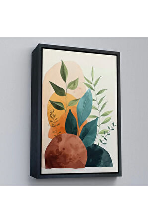 Ahşap Çerçeveli İskandinav Tarzı Soft Çiiçekler Tablo-7590