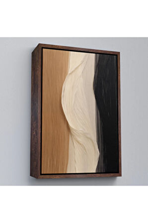 Ahşap Çerçeveli Kumaş Desenli Dekoratif Tablo-7596