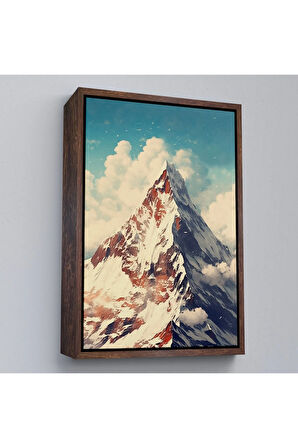 Ahşap Çerçeveli Everest Dağı Tablo-7604