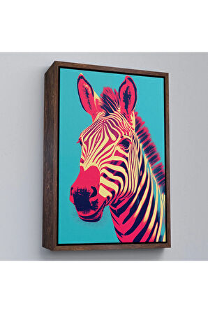 Ahşap Çerçeveli Zebra Tablosu-7642