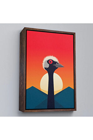 Ahşap Çerçeveli Minimal Devekuşu Tablo-7652