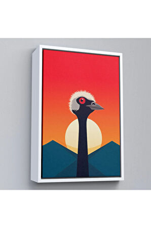 Ahşap Çerçeveli Minimal Devekuşu Tablo-7652