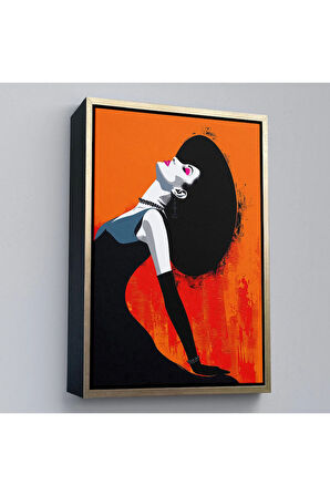 Ahşap Çerçeveli Güzel Soyut Kadın Tablo-7655