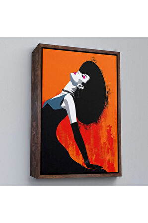 Ahşap Çerçeveli Güzel Soyut Kadın Tablo-7655